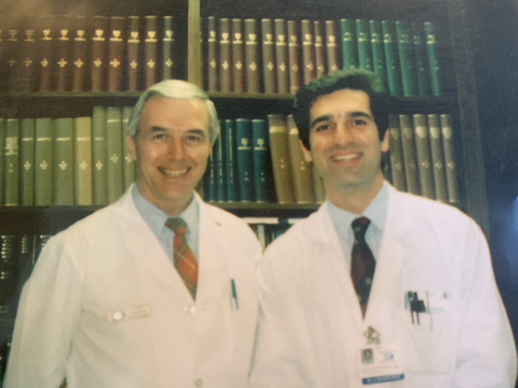 Dr. Alex Dastgheib with Dr. M. Bruce Shields ophthalmologists