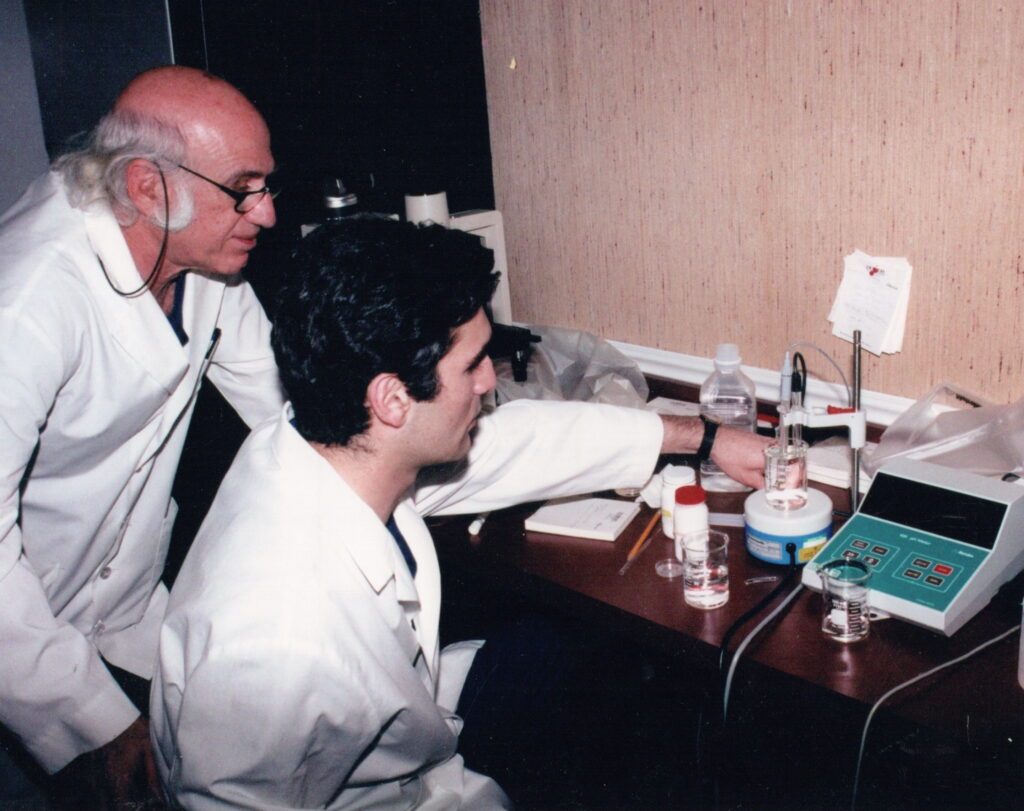 Dr. Alex Dastgheib with the late Dr. Seymour Dubroff ophthalmologists